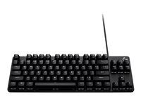 Klávesnice - TKL - podsvícení - USB - AZERTY - belgická - klávesový spínač: Tactile - černá
