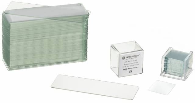 Prázdných podložních sklíček/krycích sklíček Bresser 50/100