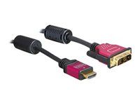 Kabel adaptéru - jeden spoj - HDMI s piny (male) do DVI-D s piny (male)