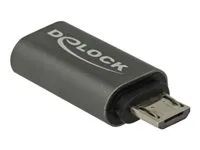 USB adaptér - USB-C (F) do Micro USB typ B (M) - USB 3.1 Gen 1 - 2.8 cm - antracitová