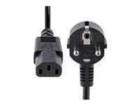 PC Power Supply Cable (713E-1M-POWER-CORD) - Elektrický kabel - power CEE 7/7 (Z) úhlový do power IEC 60320 C13 - AC 250 V - 10 A - 1 m - lisovaný - černá - Evropa