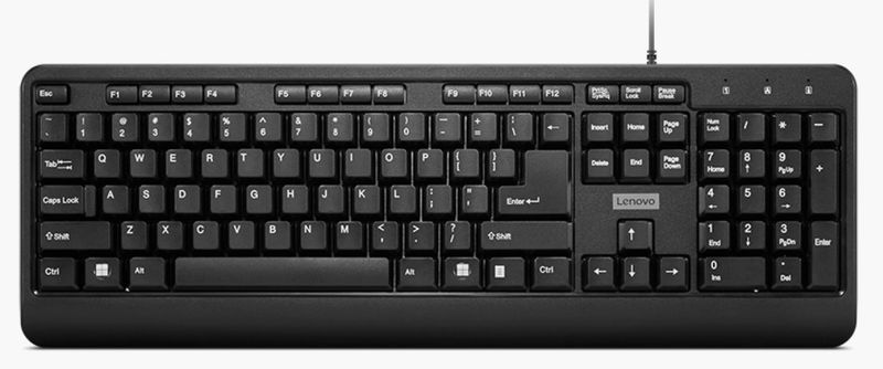 Lenovo 160/Drátové USB-A/US layout/Černá