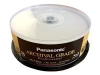 Panasonic ARCHIVAL GRADE Professional - 25 x BD-R - 25 GB 6x - Povrch potisknutelný inkoustem, tisknutelný vnitrní rozbocovac - disk (balení 4) - pro Discproducer PP-100AP, PP-50BD