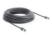 Delock - Patch kabel - RJ-45 (M) do RJ-45 (M) - 15 m - 6 mm - CAT 6 - lisovaný - šedá