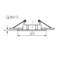 Rámeček do podhledů KANLUX 25995 CTC-5514-B Vidi Black