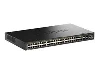 D-Link SmartPro DGS-1530-52P - Přepínač - inteligentní - 48 x 10/100/1000 (PoE+) + 4 x 10 Gigabit SFP+ - desktop, Lze montovat do rozvaděče - PoE+ (370 W)