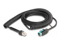 Coiled Cable RJ50 male to PoweredUSB mal