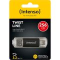 INTENSO Twist Line, USB-C/USB-A, USB klíčenka, 256GB