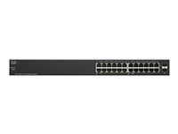 Cisco Small Business SG110-24 - Prepínac - nerízený - 22 x 10/100/1000 + 2 x kombinace Gigabit SFP - Lze montovat do rozvadece - repasováno