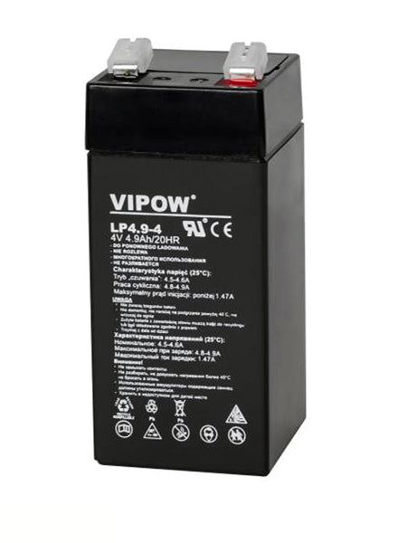 Baterie olověná 4V 4.9Ah VIPOW BAT0271
