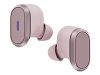 Bezdrátová sluchátka s mikrofonem - špuntová sluchátka - Bluetooth - odstranění šumu - rùžová
