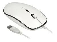 Myš - pravák a levák - optický - 4 tlačítka - kabelové - USB - antracit, lesklá bílá - maloobchod