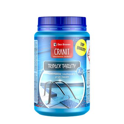 Multifunkční tablety na chlorovou dezinfekci bazénové vody CRANIT Triplex 3v1 1kg