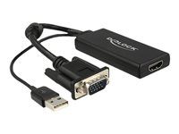 Nástroj pro převod videa - VGA - HDMI - černá - maloobchod