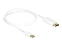 Kabel adaptéru - Mini DisplayPort s piny (male) do HDMI s piny (male) - 1 m - bílá - podporuje 4K