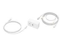 VISION Techconnect Modular AV Faceplate with cables - LIFETIME WARRANTY - 5 m cables - 4K at 30 Hz - Simple pack for installing touch panel display or projector - Includes UK double-gang backbox and double-gang surround that accommodates five modules - Mo