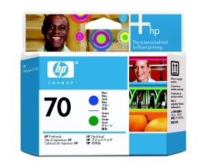 HP no 70 modrá a zelená tisková hlava, C9408A