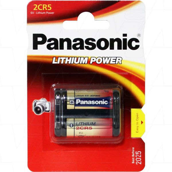 PANASONIC Lithium, Baterie, 2CR5, EL2CR5, 6V, 1ks