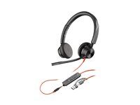 Blackwire 3300 series - náhlavní souprava - náhlavní - kabelové - 3.5 mm jack, USB-C - černá - certifikováno UC