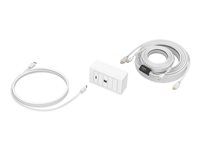 VISION Techconnect Modular AV Faceplate with cables - LIFETIME WARRANTY - 10 m cables - 4K at 30 Hz - Simple pack for installing touch panel display or projector - Includes UK double-gang backbox and double-gang surround that accommodates five modules - M