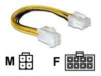 Adaptér konektoru k napájení - 4pinový ATX12V (M) do 8 pin EPS12V (F) - 15 cm