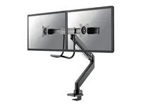 Montážní sada - plný pohyb - pro 2 LCD displeje - černá - velikost obrazovky: 10"-32" - upevnění svorkou, průchodka, upevnitelné na stůl