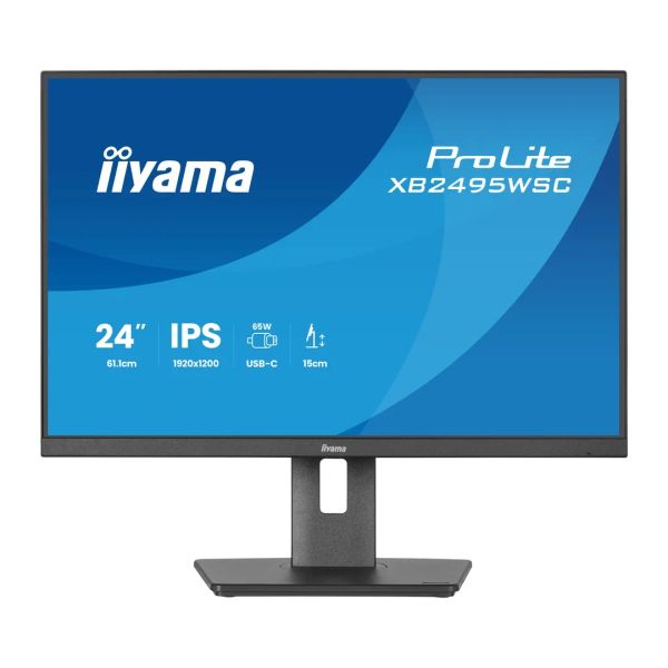 24'' iiyama XB2495WSC-B1: IPS, WXGA, USB-C, HAS