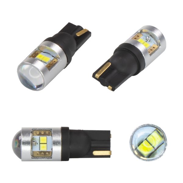 Autožárovka LED T10 12/24V CARCLEVER 952034cb 6LED/CSP CAN-Bus bílá 2ks