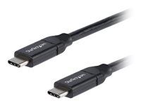 1.5 ft / 0.5m - 5A PD - White - USB 2.0 - USB-IF Certified - USB Type C Cable - USB C Charging Cable (USB2C5C50CM) - USB kabel - USB-C (M) do USB-C (M) - Thunderbolt 3 / USB 2.0 - 5 A - 50 cm - černá