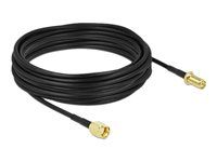 Prodlužovací šňůra pro anténu - RP-SMA zástrčka do RP-SMA se zdířkami (female) - 10 m - koaxiál - černá