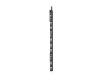 Rozvodná jednotka PDU (k montáži na regál) - přepínané, měřené, 415 V - AC 415 V - 69000 VA - 3 fáze - Ethernet 10/100/1000 - vstup: IEC 60309 100A - výstupní konektory: 36 (18 x IEC 60320 C13/C15, 18 x IEC 60320 C13/C15/C19/C21) - 0U - 3 m kabel - černá