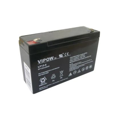 Baterie olověná 6V 12Ah VIPOW BAT0201