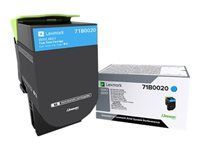 Azurová - originální - kazeta s barvivem LCCP - pro Lexmark CS317dn, CX317dn