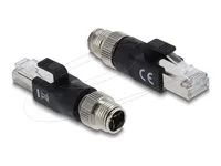 M12 Adapter X-coded 8 pin male to RJ45 p