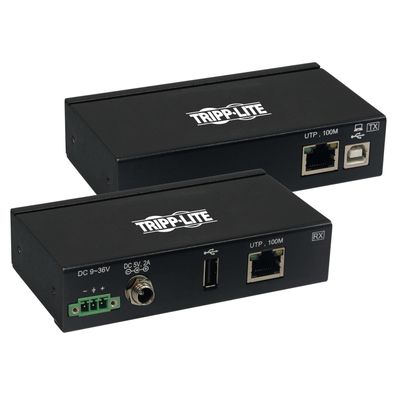 Extender, 1-port USB 2.0 přes Cat6, ESD ochrana, PoC, průmyslový, možnost montáže, 100mm