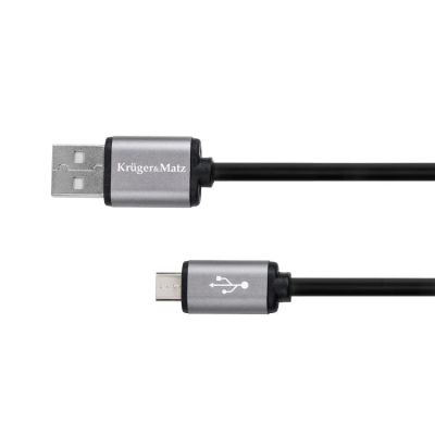 Kabel KRUGER & MATZ KM1236 Basic USB/micro USB 1,8m Black