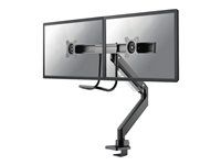 Montážní sada - plný pohyb - pro 2 LCD displeje - černá - velikost obrazovky: 10"-32" - upevnění svorkou, průchodka, upevnitelné na stůl