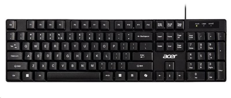 Acer AKW100/Drátové USB-A/CZ-SK layout/Černá