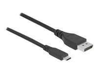 Kabel DisplayPort - USB-C (M) do DisplayPort (M) - USB 3.2 Gen 2 / DisplayPort 1.4 - 1.5 m - podpora 8K60Hz (7680 x 4320), podpora 4K240Hz (3840 x 2160) - černá