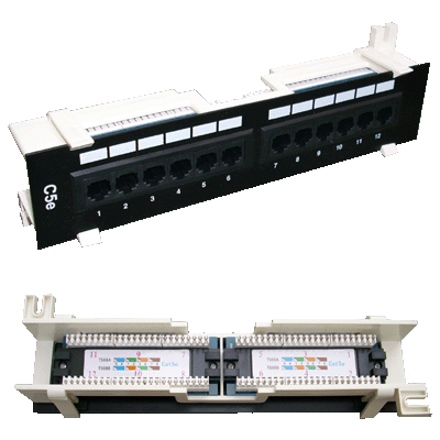 DATACOM Patch box UTP 12 port CAT5E DUAL BK
