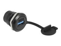 Zacvakávací modul - USB 3.2 Gen 1 s protiprachovou krytkou - USB - 1 zásuvka USB - 1 modul - černá