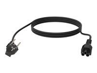 Elektrický kabel - IEC 60320 C5 do power CEE 7/7 (Z) - 250 V - 16 A - 3 m - licna - černá