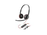 Blackwire 3200 Series - náhlavní souprava - náhlavní - kabelové - USB-C - černá - Certified for Skype for Business, Cisco Jabber Certified, certifikováno Avaya, certifikováno UC