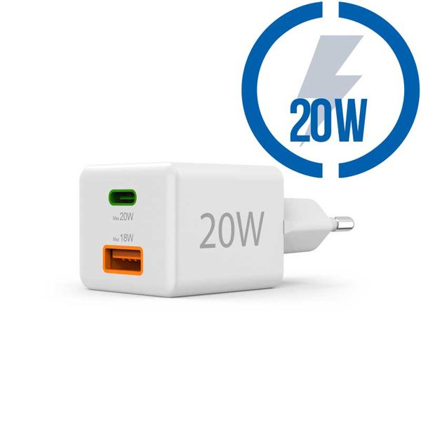 HAMA Rychlonabíječka, USB-C/A PD/QC 20W