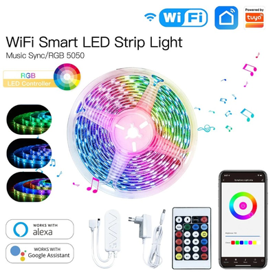 Chytrý LED pásek 24V RGB MOES LED Light Strip 5m WiFi Tuya