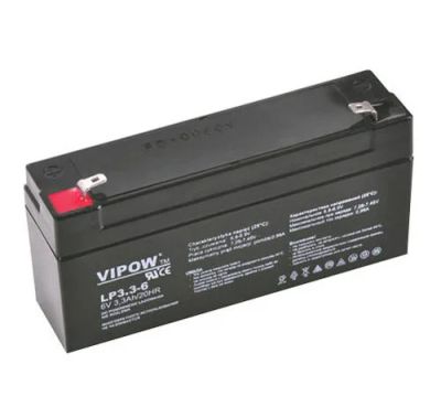 Baterie olověná 6V 3.3Ah VIPOW BAT0205