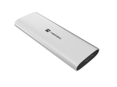 Externí box pro SSD Natec RHINO M.2 NVME LITE USB-C 3.2 GEN 2, hliníkové tělo, ARCTIC SILVER