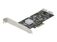 Windows/macOS/Linux (8P6G-PCIE-SATA-CARD) - Řadič úložiště - SATA 6Gb/s / SAS 6Gb/s - nízký profil - PCIe 2.0 x4 - černá
