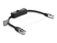 RJ45 Cable plug to plug with switch Cat.