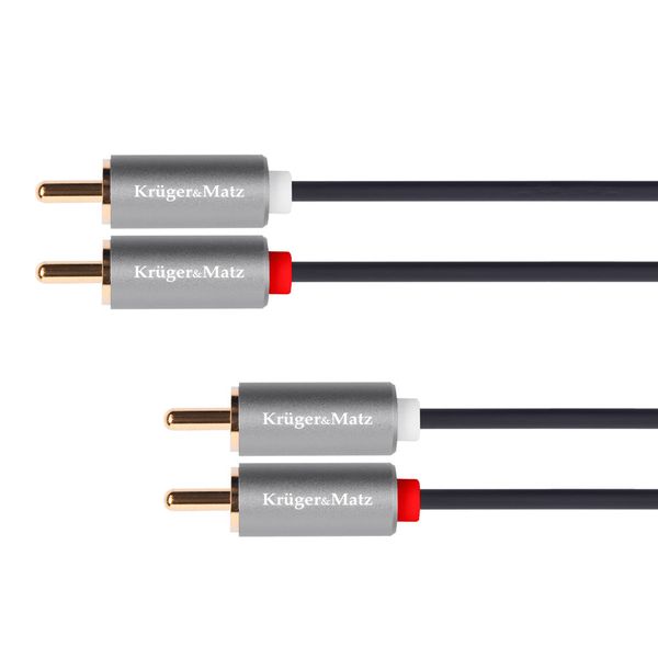 Kabel 2x Cinch konektor / 2x Cinch konektor 3m KRUGER & MATZ KM1211 Basic